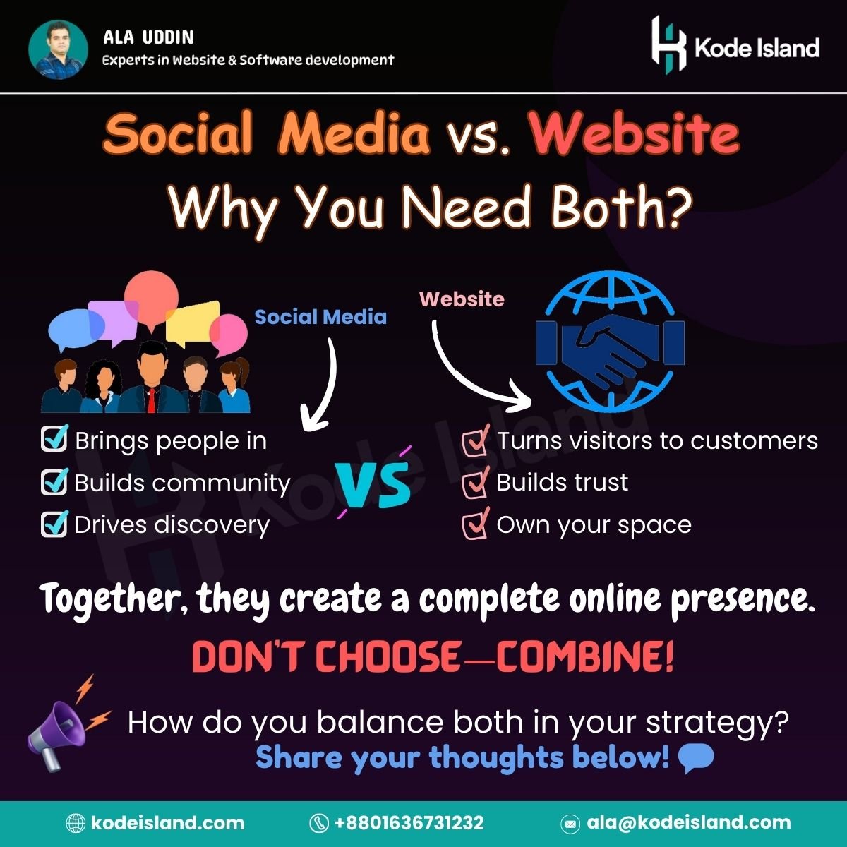 Social media brings people in, but your website turns them into customers.